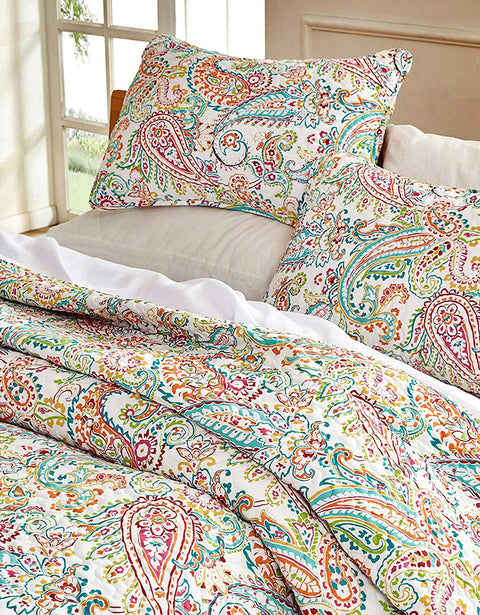 Sonive Classic Paisley Printed Quilt Set