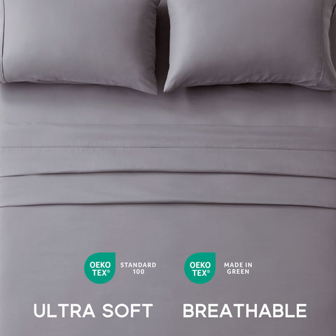 Sonive Bed Sheet Sets, Ultra Soft Breathable Luxury 3-4 Piece