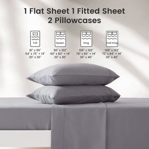 Sonive Bed Sheet Sets, Ultra Soft Breathable Luxury 3-4 Piece